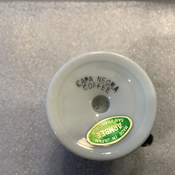 Vintage Capa Negra Espresso Coffee Cup Porcelain Pedestal With Zorro Set of 2 - Picture 6 of 9